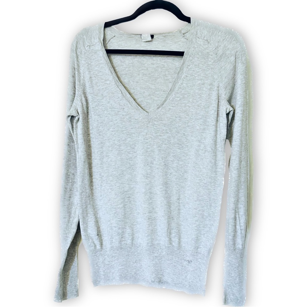 J. Crew Gray V Neck Sweater